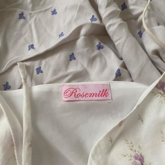 Rosemilk Petite Bebe Tank Top in White Floral - Picture 2 of 7